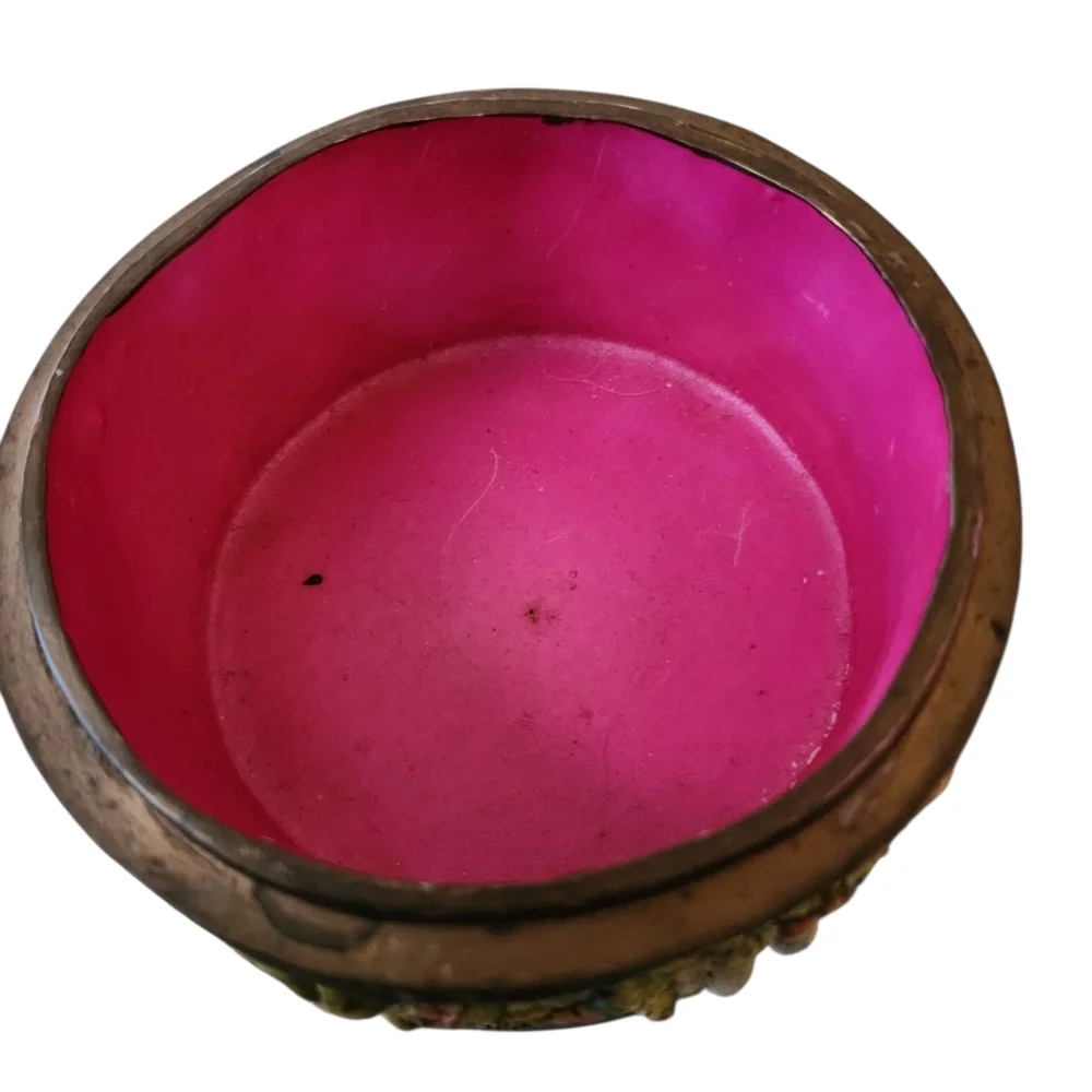 Angel Figurine Ceramic Trinket Box with Pink Lid